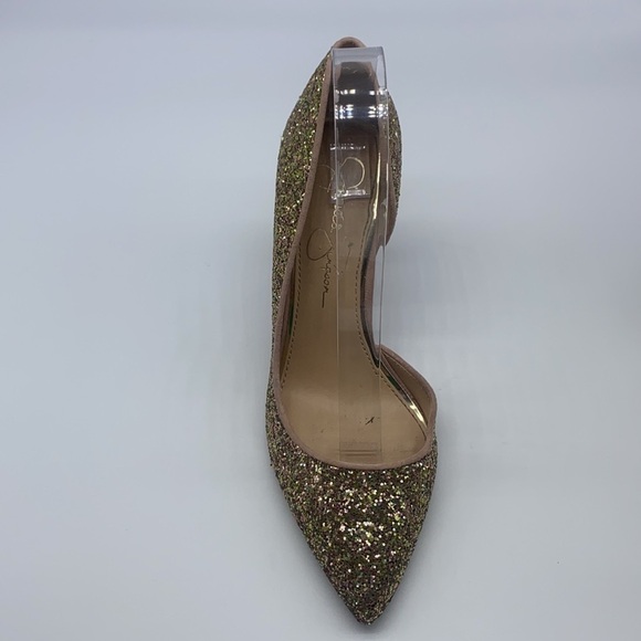 Jessica Simpson - Livvy Dusty Gold Glitter High Heels Size 8 - Picture 3 of 15